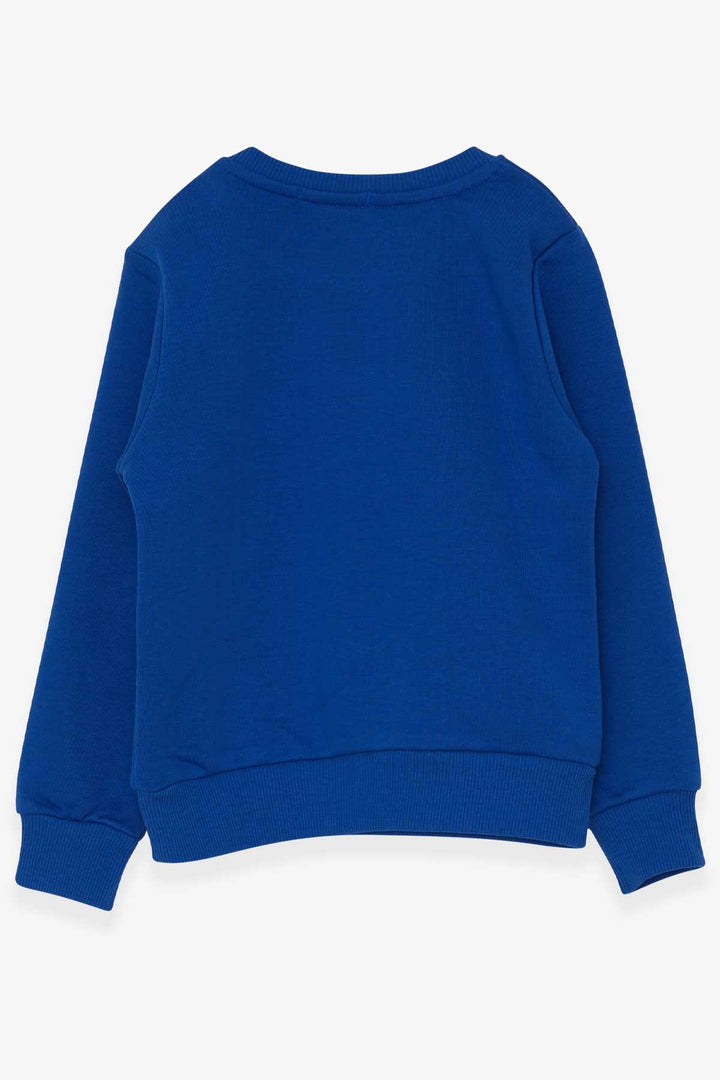 BRE Breeze Boys' Sweatshirt with Printed Text, 2-6 Years, Sky Blue - Leander
