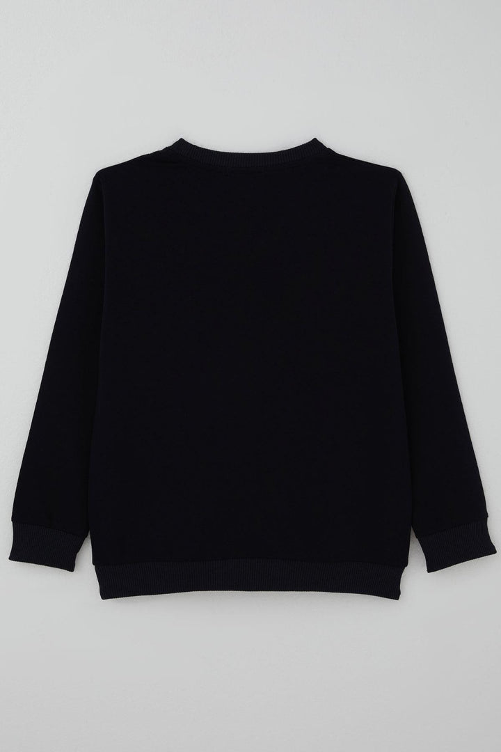 BRE Breeze Boys' Sweatshirt with Printed Text, 84 Years, Navy Blue - Llanelli