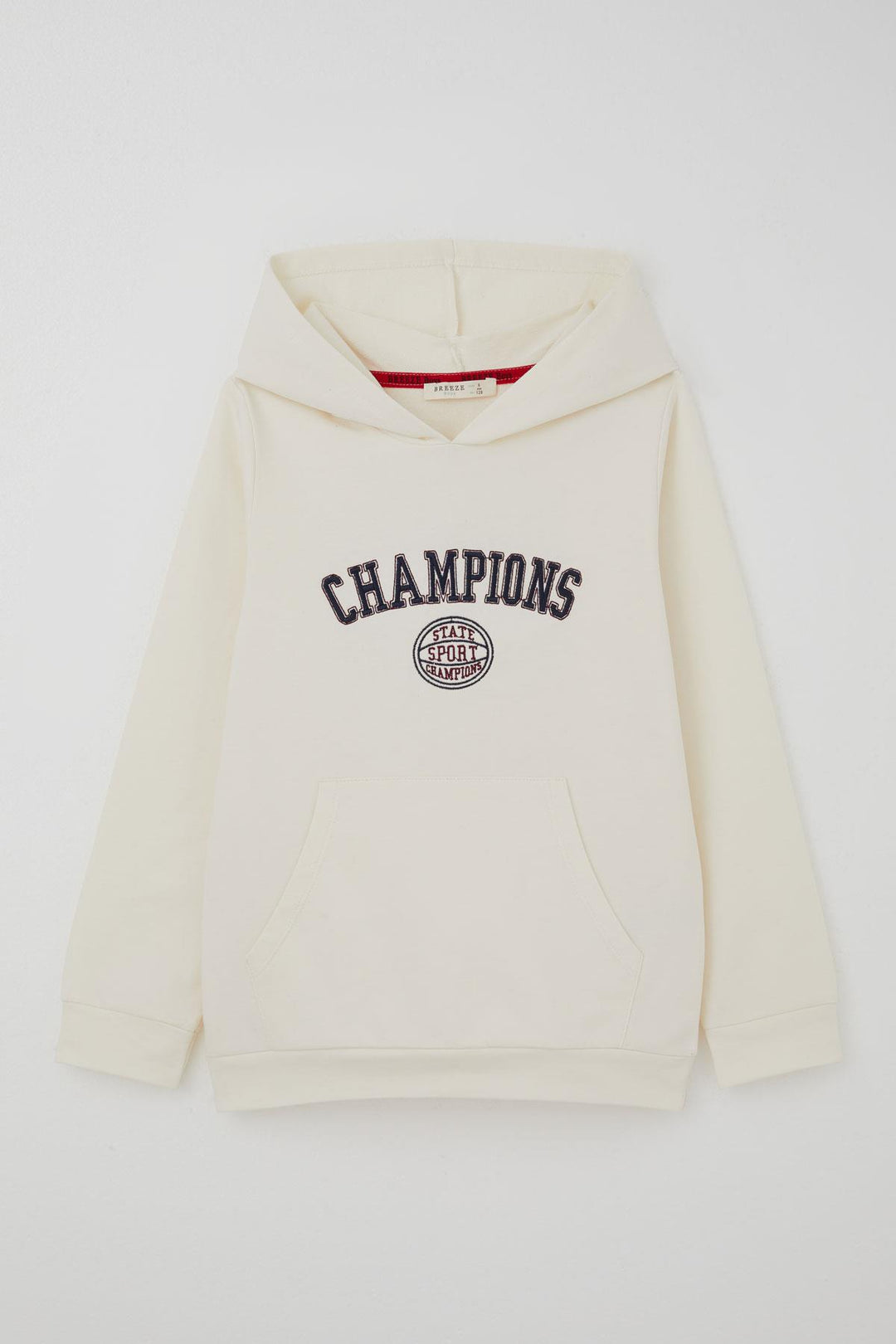 BRE Breeze Boys' Sweatshirt with Printed Hood 4-8 Years, Beige - Lafayette