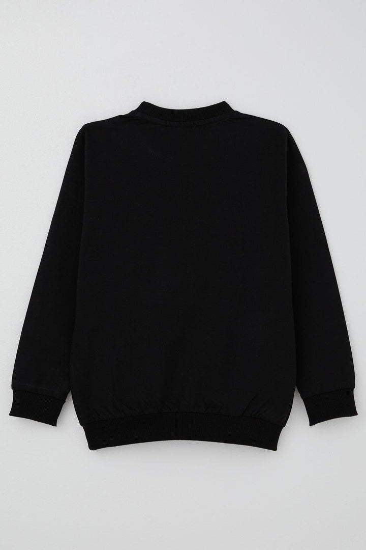 BRE Breeze Boys' Sweatshirt Printed with Text, 84 Years, Black - Leiden