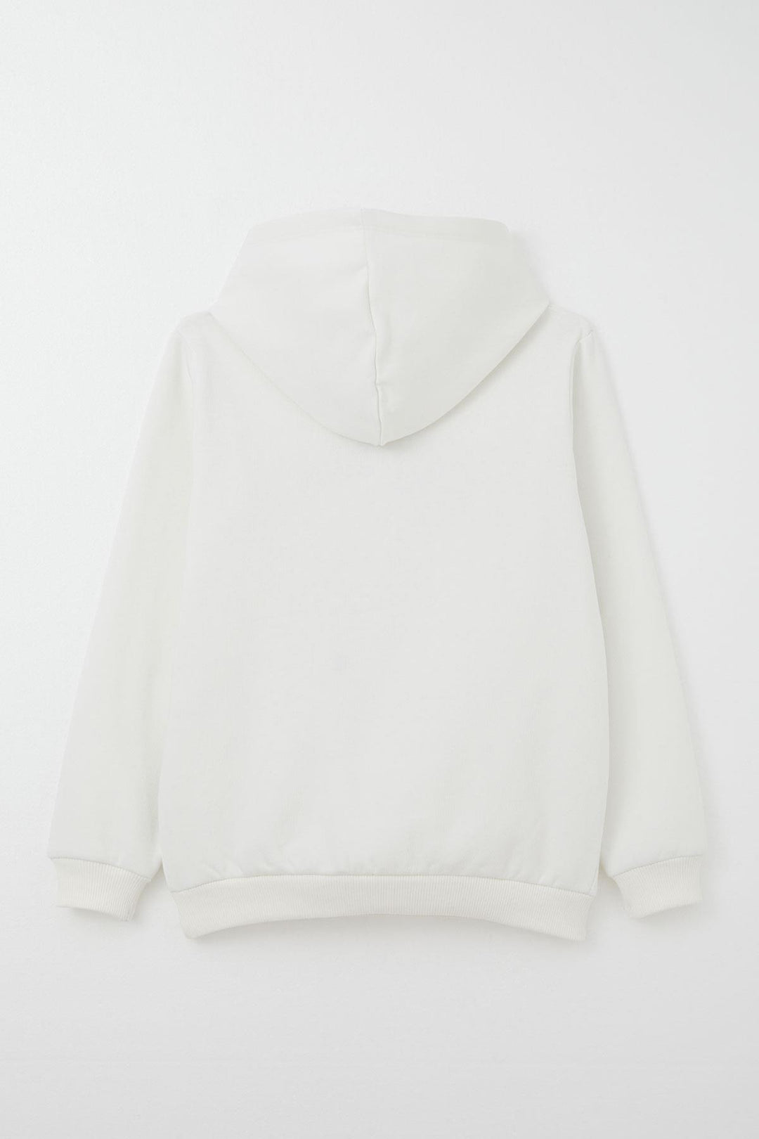 BRE Breeze Boys' Sweatshirt with Embroidered Writing and Kangaroo Pocket, 4-8 Years, Beige - Rome