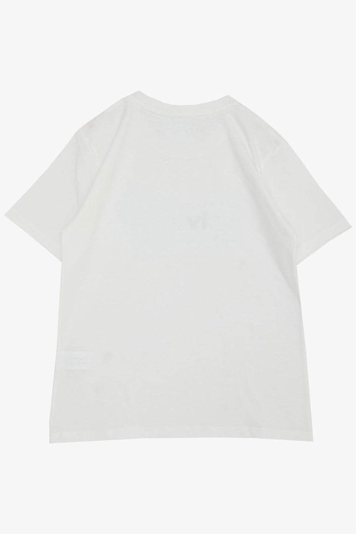 BRE Breeze Boy's T-shirt Never Give Up Design Printed 96 Years, Ecru - Azusa