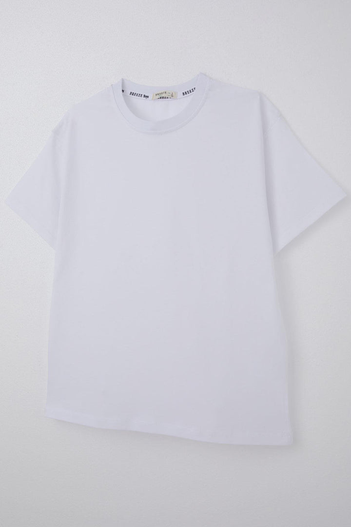 BRE Breeze Boys' T-Shirt Basic 44 Years, White - Grevenbroich