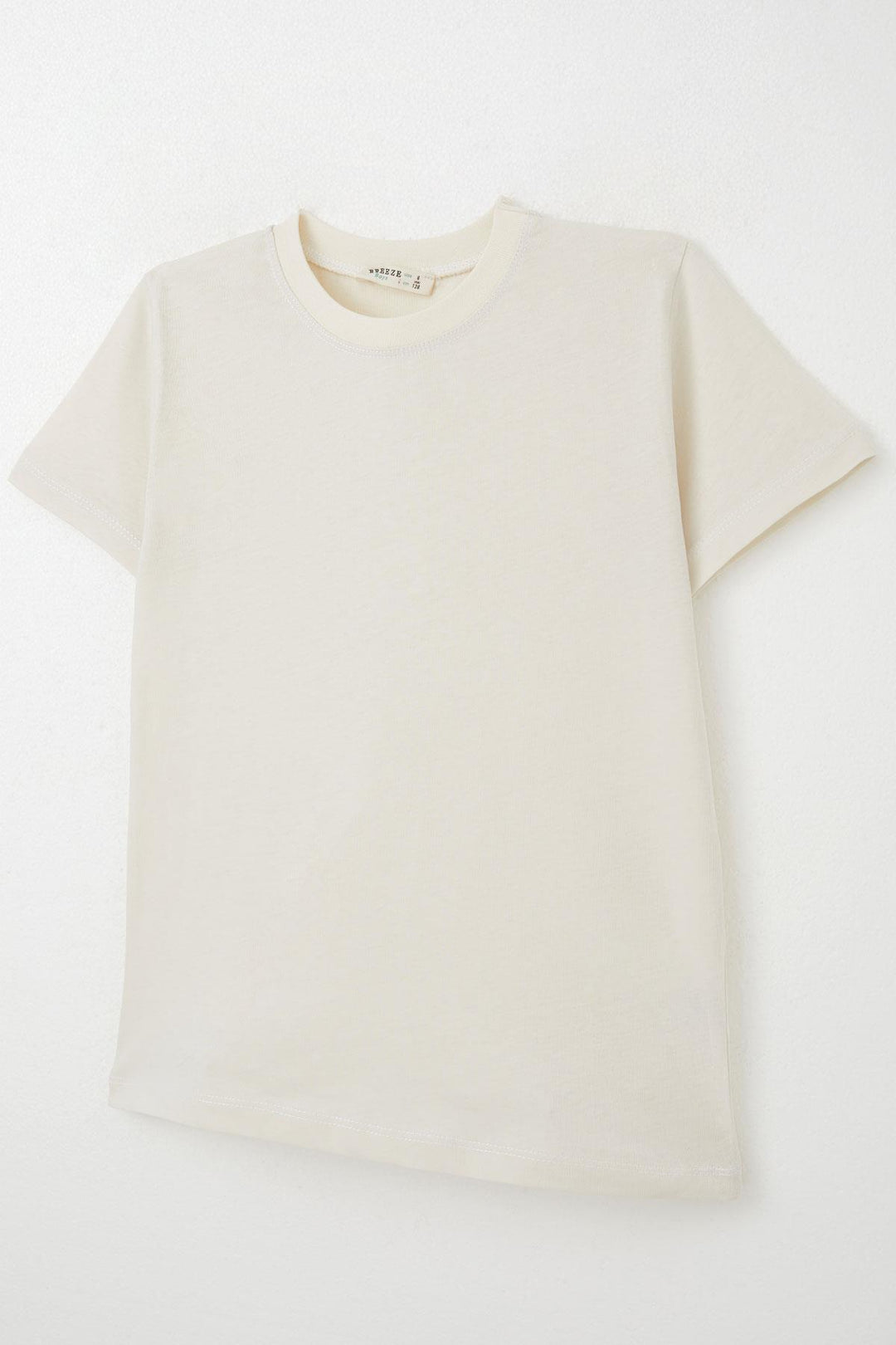 BRE Breeze Boys' T-Shirt Basic 44 Years, Ecru - St. Peters