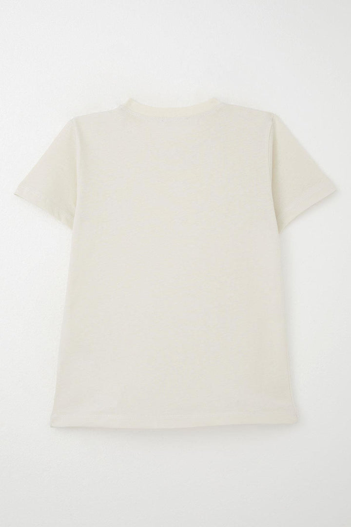 BRE Breeze Boys' T-Shirt Basic 44 Years, Ecru - St. Peters