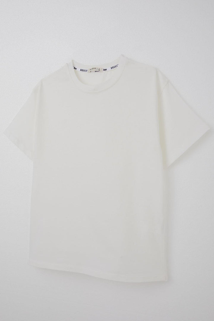 BRE Breeze Boys' T-Shirt Basic 44 Years, Ecru - Glasgow