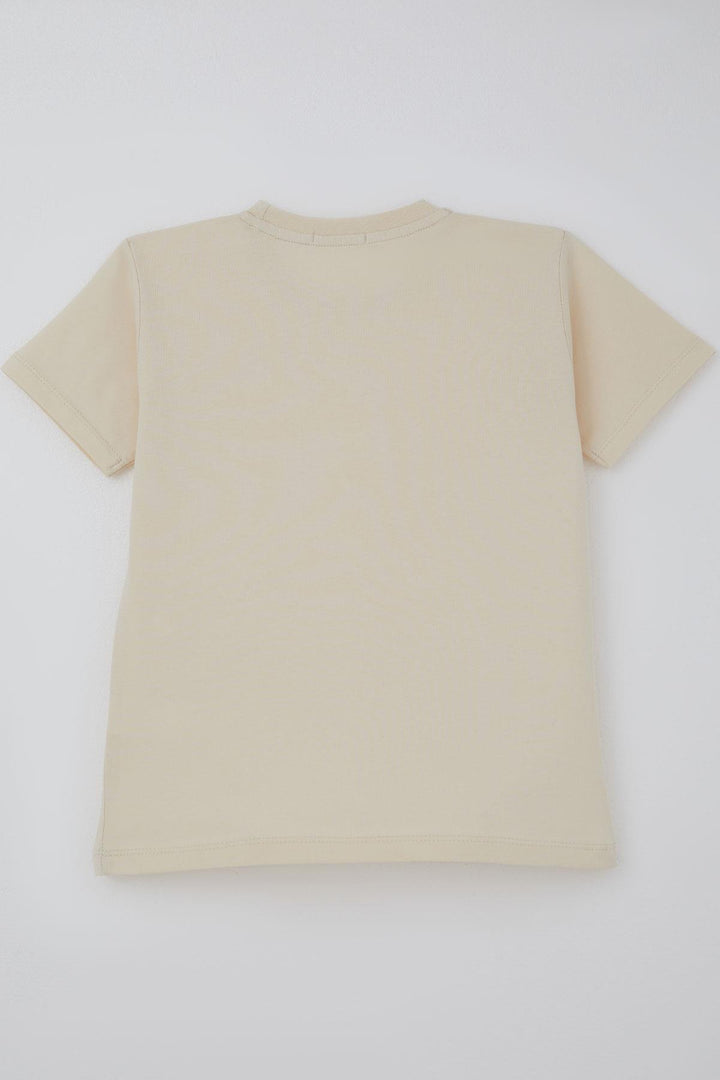 BRE Breeze Erkek Çocuk Tişört Basic 4-8 Yaş, Krem - Caldwell