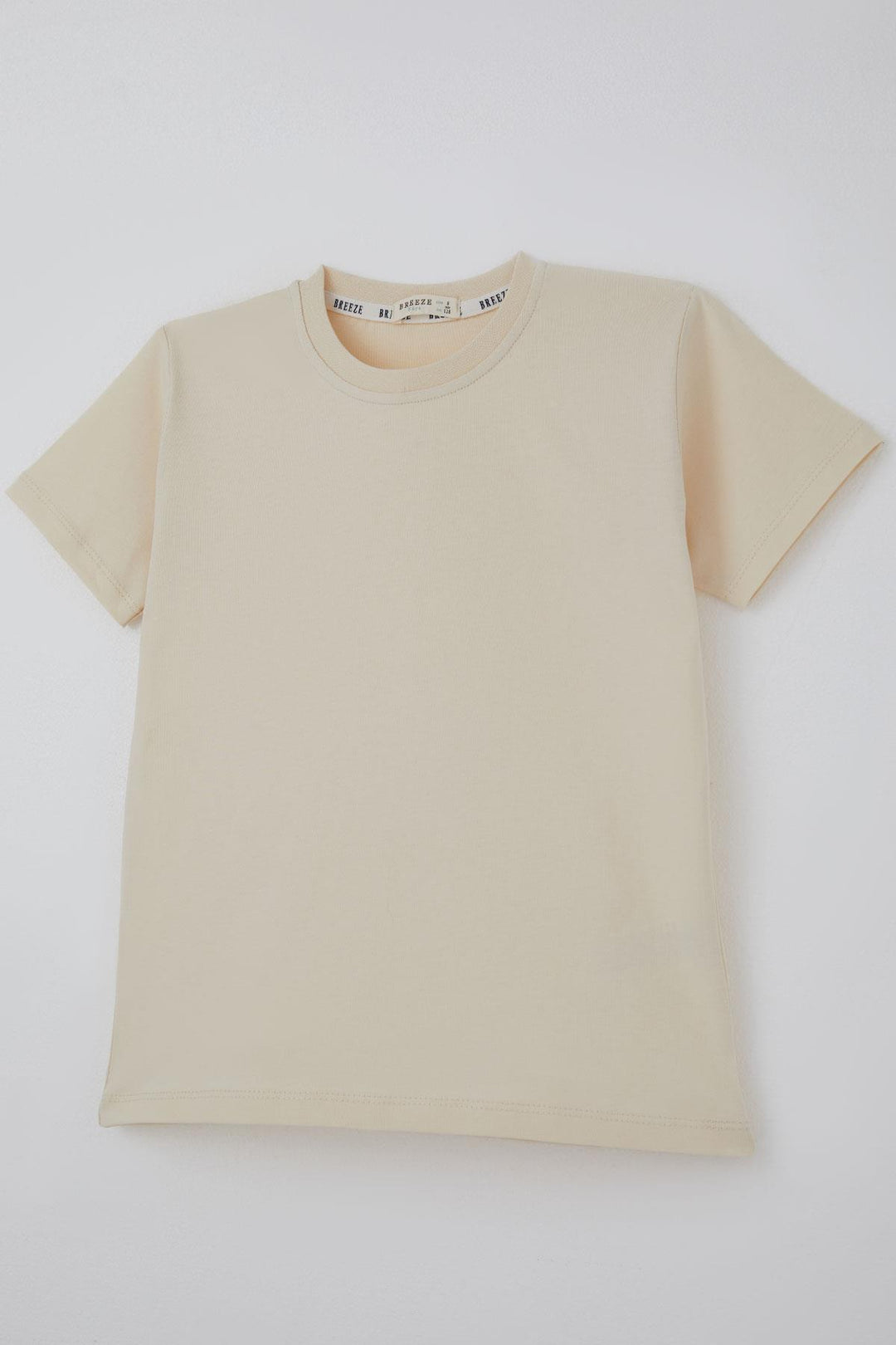BRE Breeze Erkek Çocuk Tişört Basic 4-8 Yaş, Krem - Caldwell