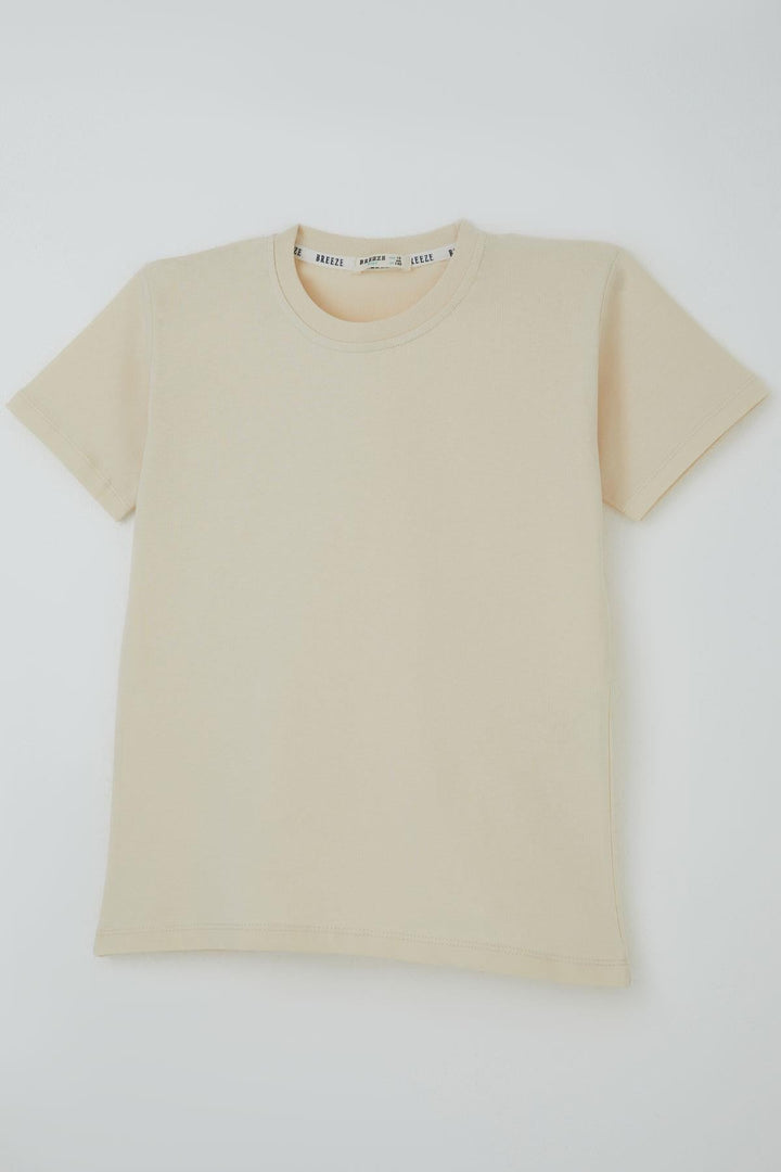 BRE Breeze Erkek Çocuk Tişört Basic 94 Yaş, Krem - Roman