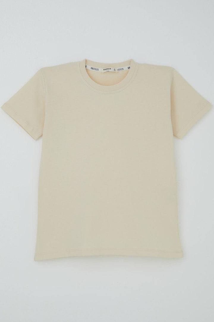 BRE Breeze Erkek Çocuk Tişört Basic 94 Yaş, Krem - Roman