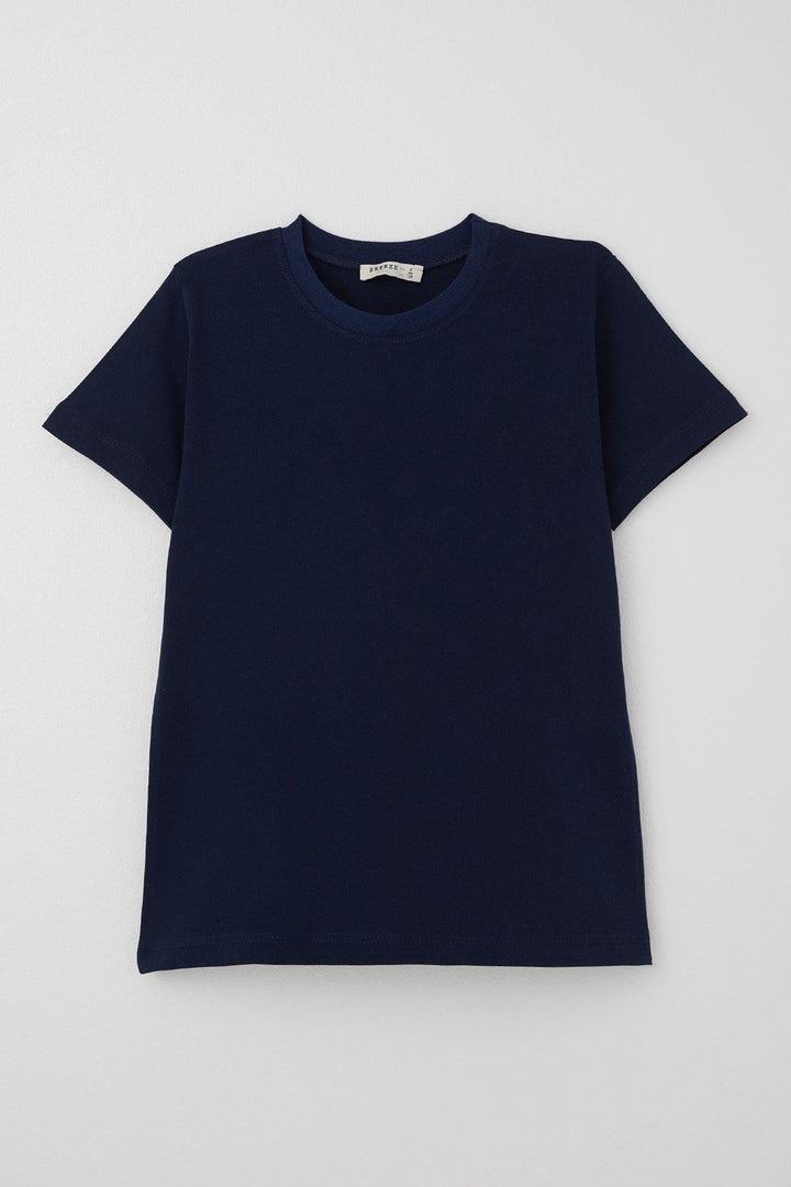 BRE Breeze Boys' T-Shirt Basic 44 Years, Navy Blue - Almada
