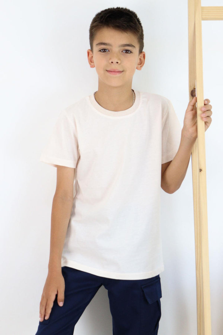 BRE Breeze Erkek Çocuk Tişört Basic 44 Yaş, Pudra - Durham