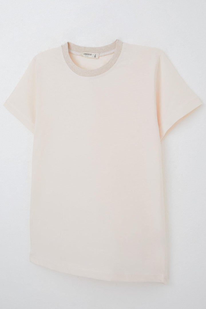BRE Breeze Erkek Çocuk Tişört Basic 44 Yaş, Pudra - Durham