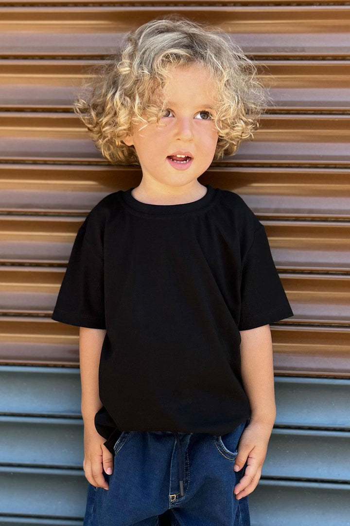 BRE Breeze Boys' T-Shirt Basic 44 Years, Black - Scottsdale