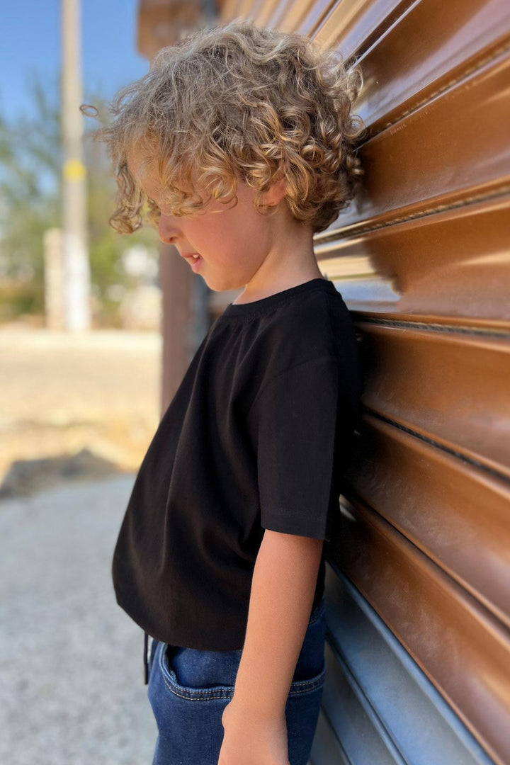 BRE Breeze Boys' T-Shirt Basic 44 Years, Black - Scottsdale