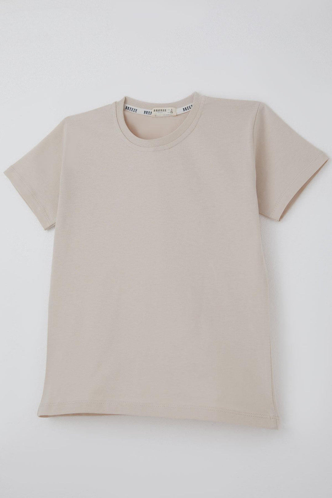 BRE Breeze Erkek Çocuk Tişört Basic 4-8 Yaş, Taş - Chatham