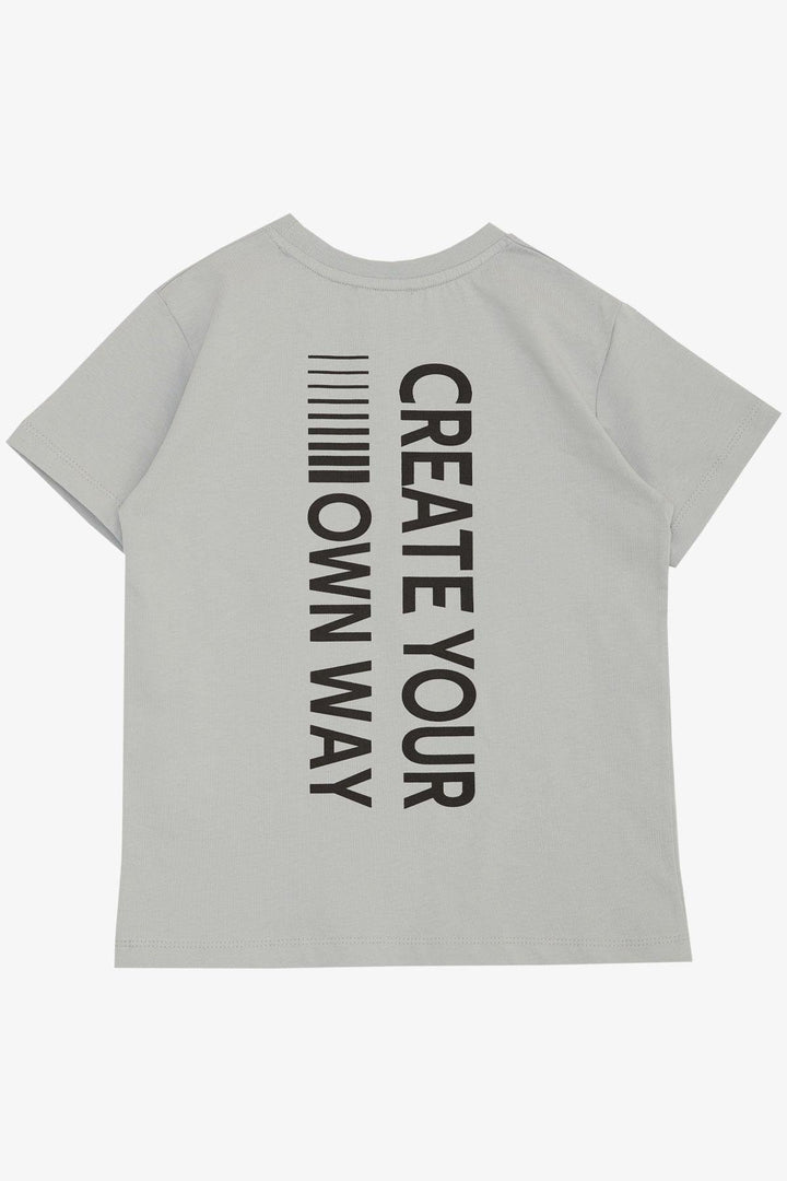 BRE Breeze Boys' T-shirt with Pocket Printed 62 Years, Light Grey - Romeoville
