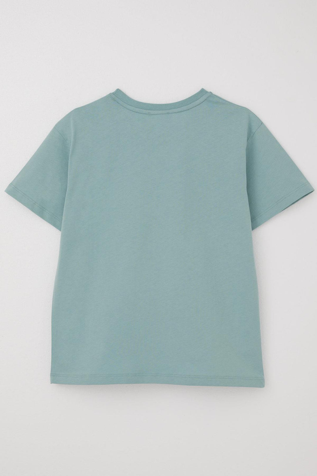BRE Breeze Boys' T-Shirt with Double Pocket Detail Embossed Text Print, 62 Years, Aqua Green - Rovenky