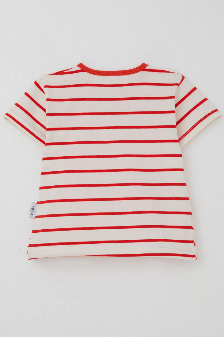 BRE Breeze Erkek Çocuk Tişört Çizgili 3-7 Yaş, Ekru - Willich