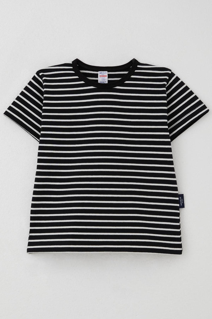 BRE Breeze Boys' Striped T-Shirt 3-7 Years, Black - Middelburg