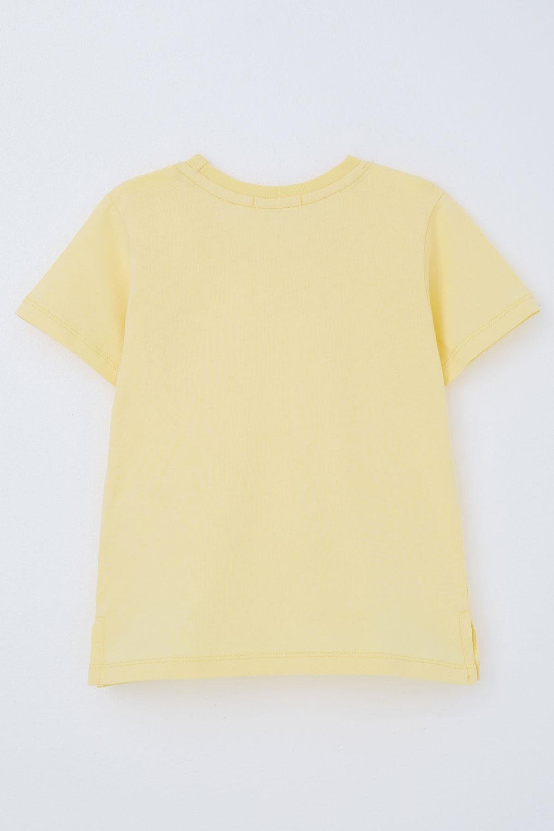 BRE Breeze Boys' T-shirt with Cool Writing, Emblem Pocket, 1.5-5 Years, Yellow - Batumi