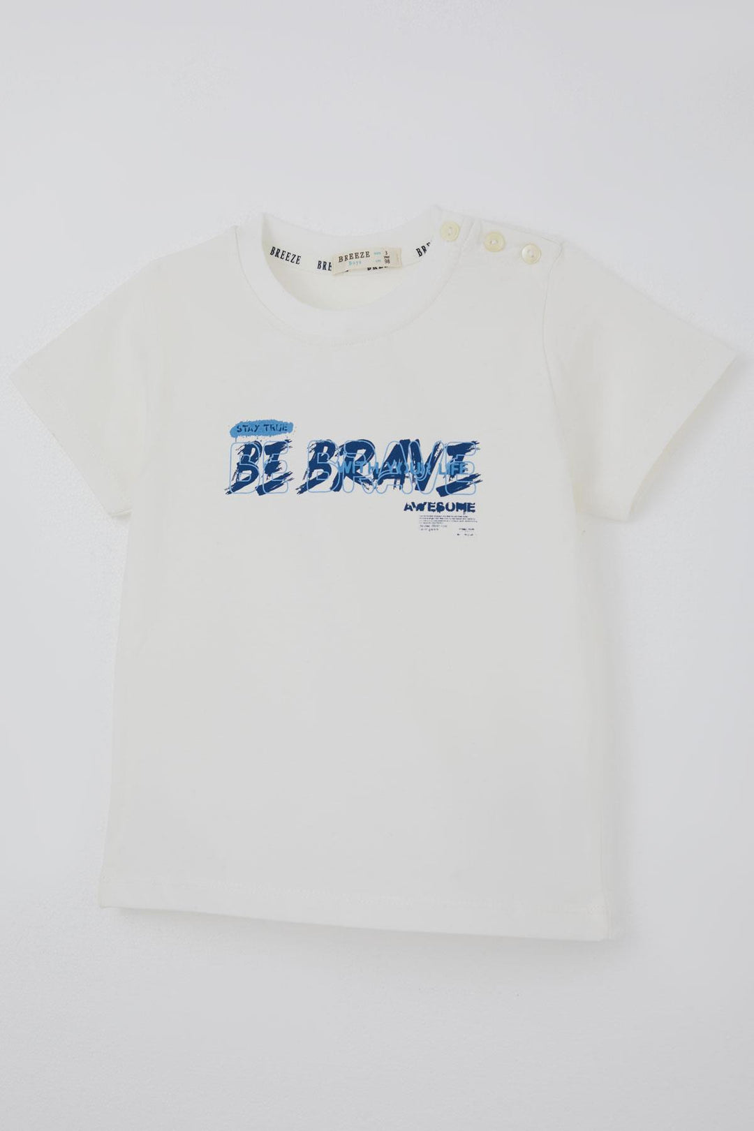 BRE Breeze Erkek Çocuk Tişört Grafiti Baskılı 2-6 Yaş, Ekru - Mantes-la-Jolie