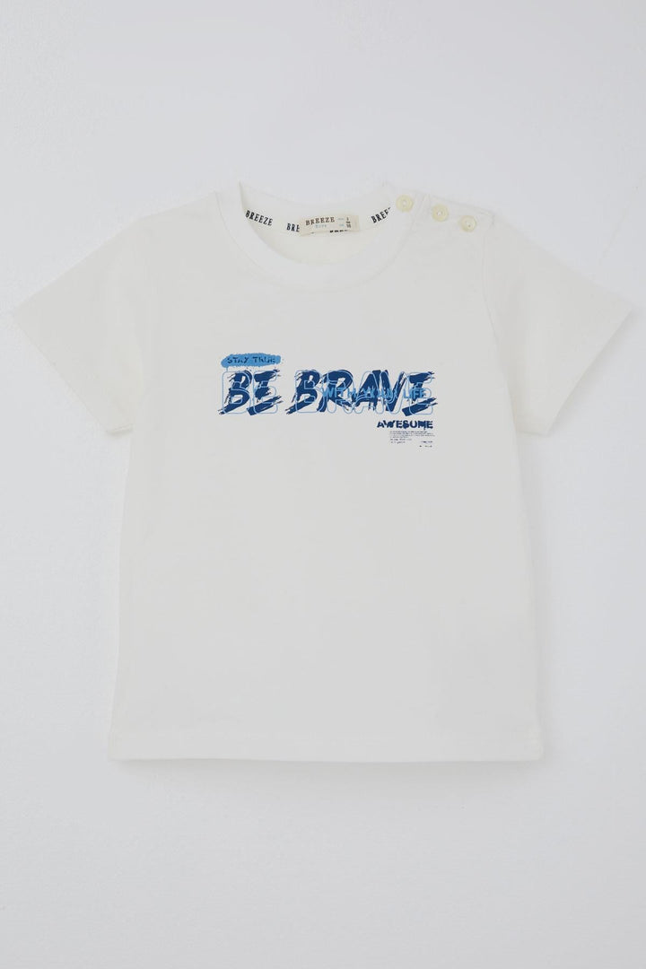 BRE Breeze Erkek Çocuk Tişört Grafiti Baskılı 2-6 Yaş, Ekru - Mantes-la-Jolie