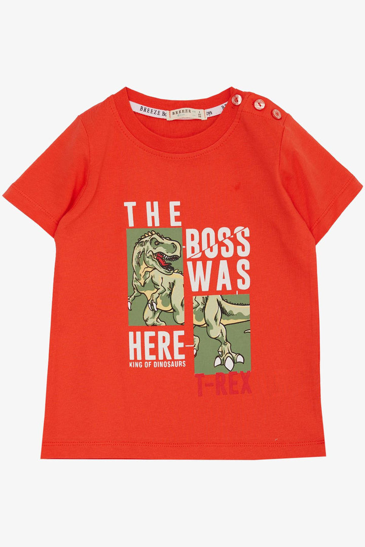 BRE Breeze Boys' T-Shirt Strong Dinosaur Printed 1.5-5 Years, Pink - Bad Homburg