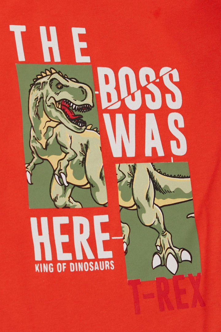 BRE Breeze Boys' T-Shirt Strong Dinosaur Printed 1.5-5 Years, Pink - Bad Homburg