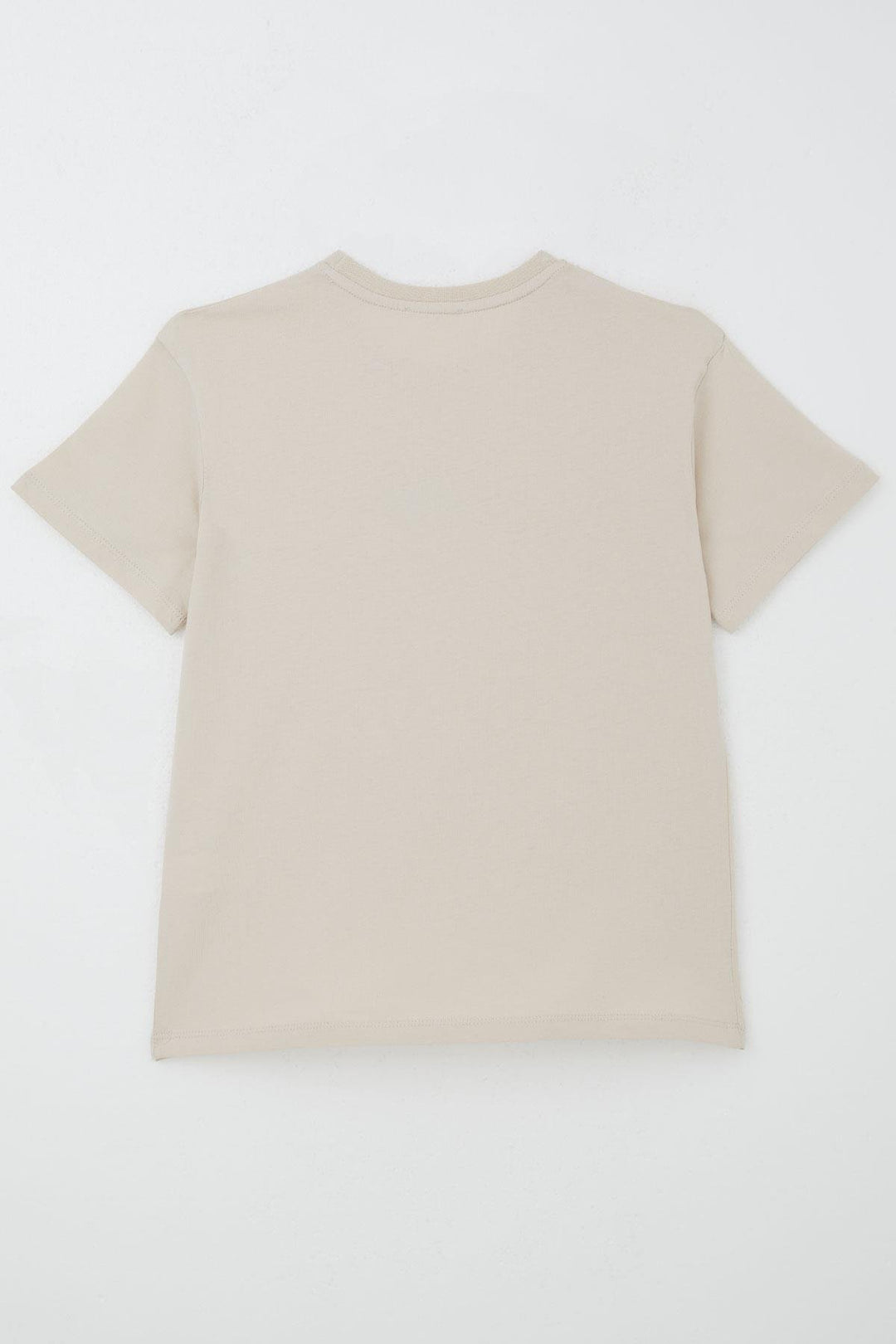 BRE Breeze Boys' T-shirt Embossed Printed Text 94 Years, Beige - Alhaurín de la Torre