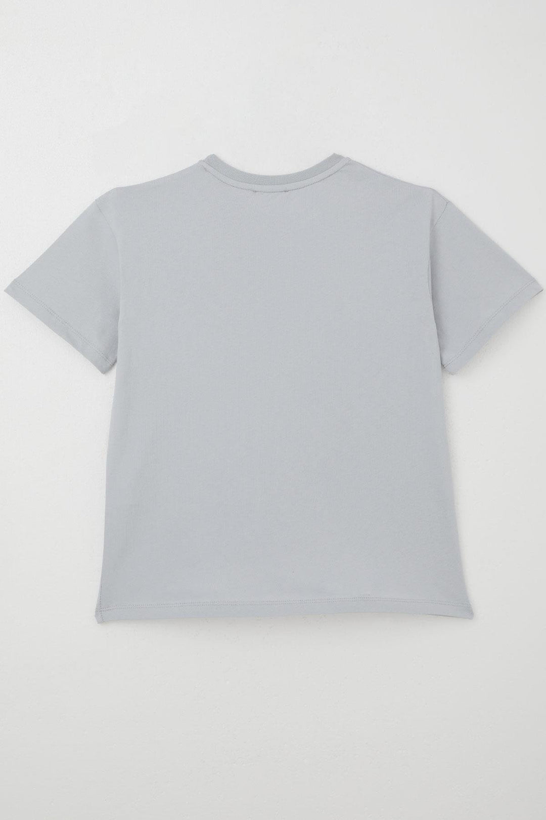 BRE Breeze Boys' T-shirt Embossed Printed Text 94 Years, Grey - Tecamachalco