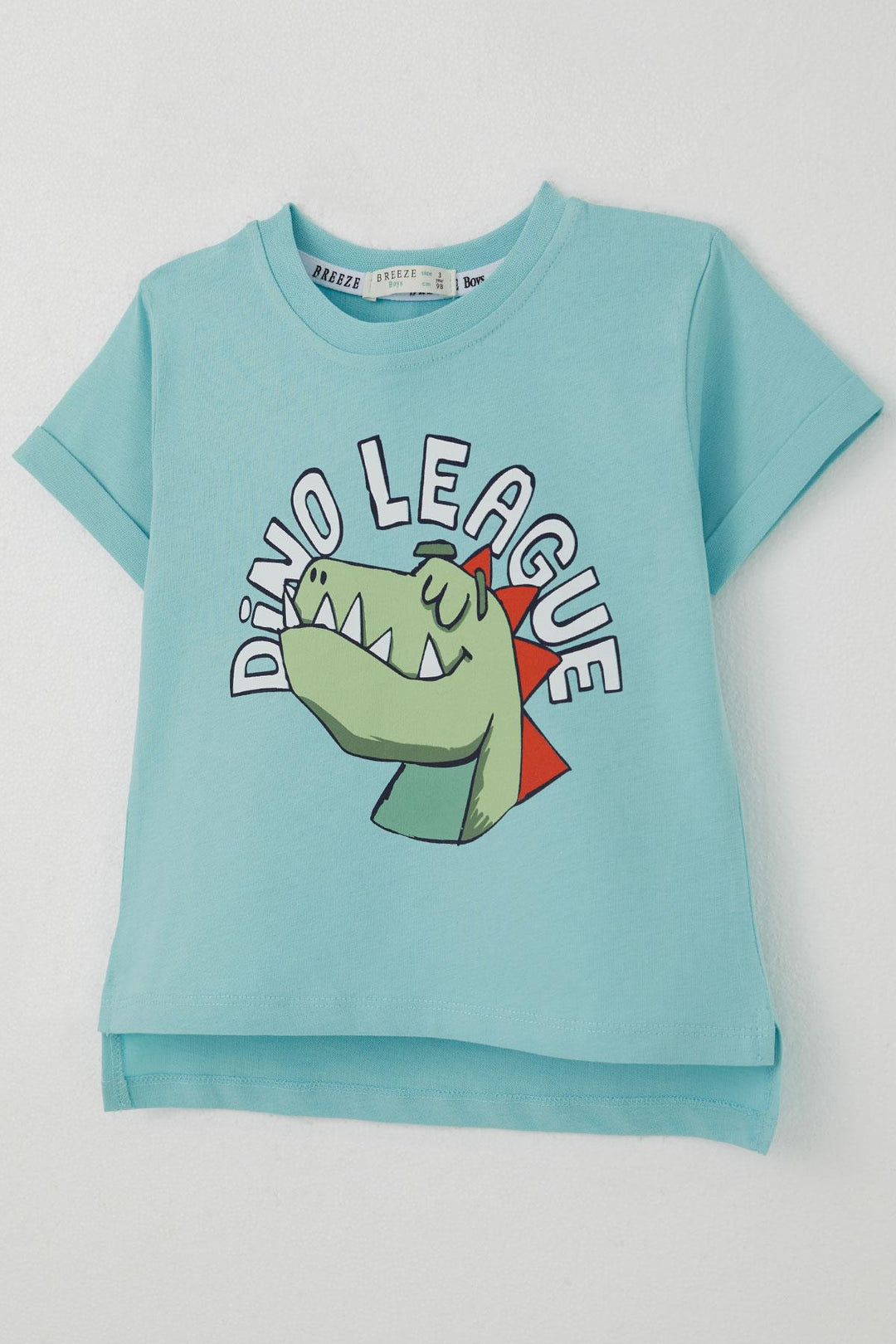 BRE Breeze Boys' T-shirt League Star Dinosaur Printed 2-6 Years, Light Blue - Leesburg