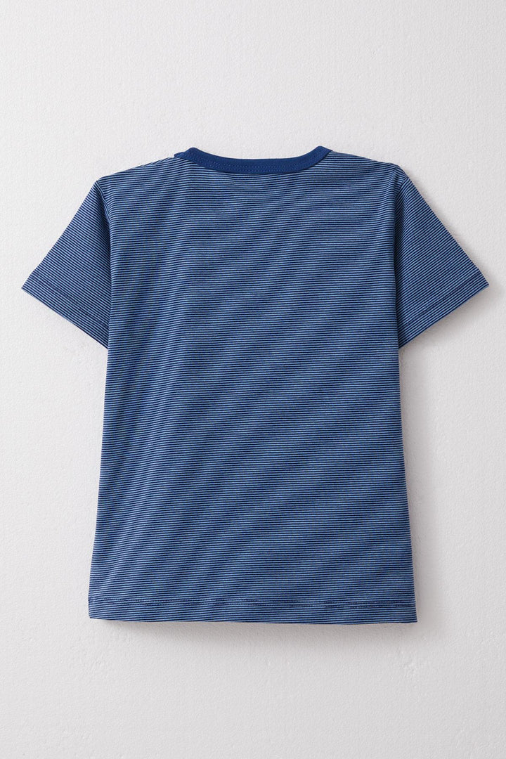 BRE Breeze Boys' T-shirt Striped 1-4 Years, Dark Blue - Dordrecht