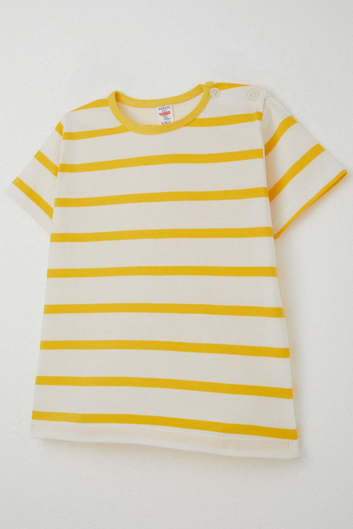 BRE Breeze Boys' T-shirt Striped 1-4 Years, Beige - Wildwood