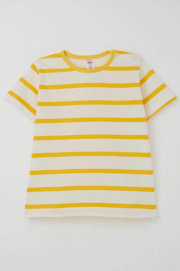 BRE Breeze Boys' T-shirt Striped 1-4 Years, Beige - Wildwood