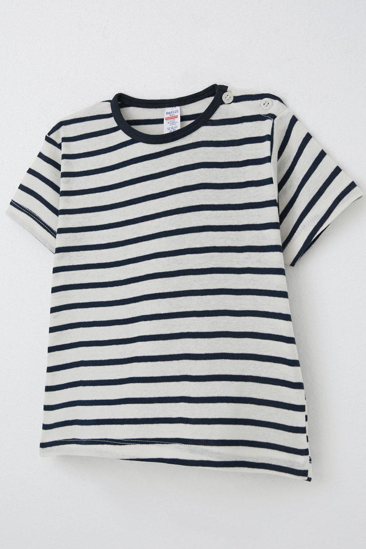 BRE Breeze Boy's T-shirt Striped 1-4 Years, Beige - Germantown