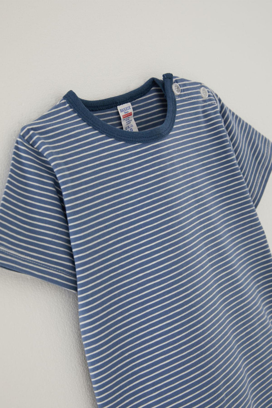 BRE Breeze Boys' T-shirt Striped 1-4 Years, Dark Blue - Chesapeake