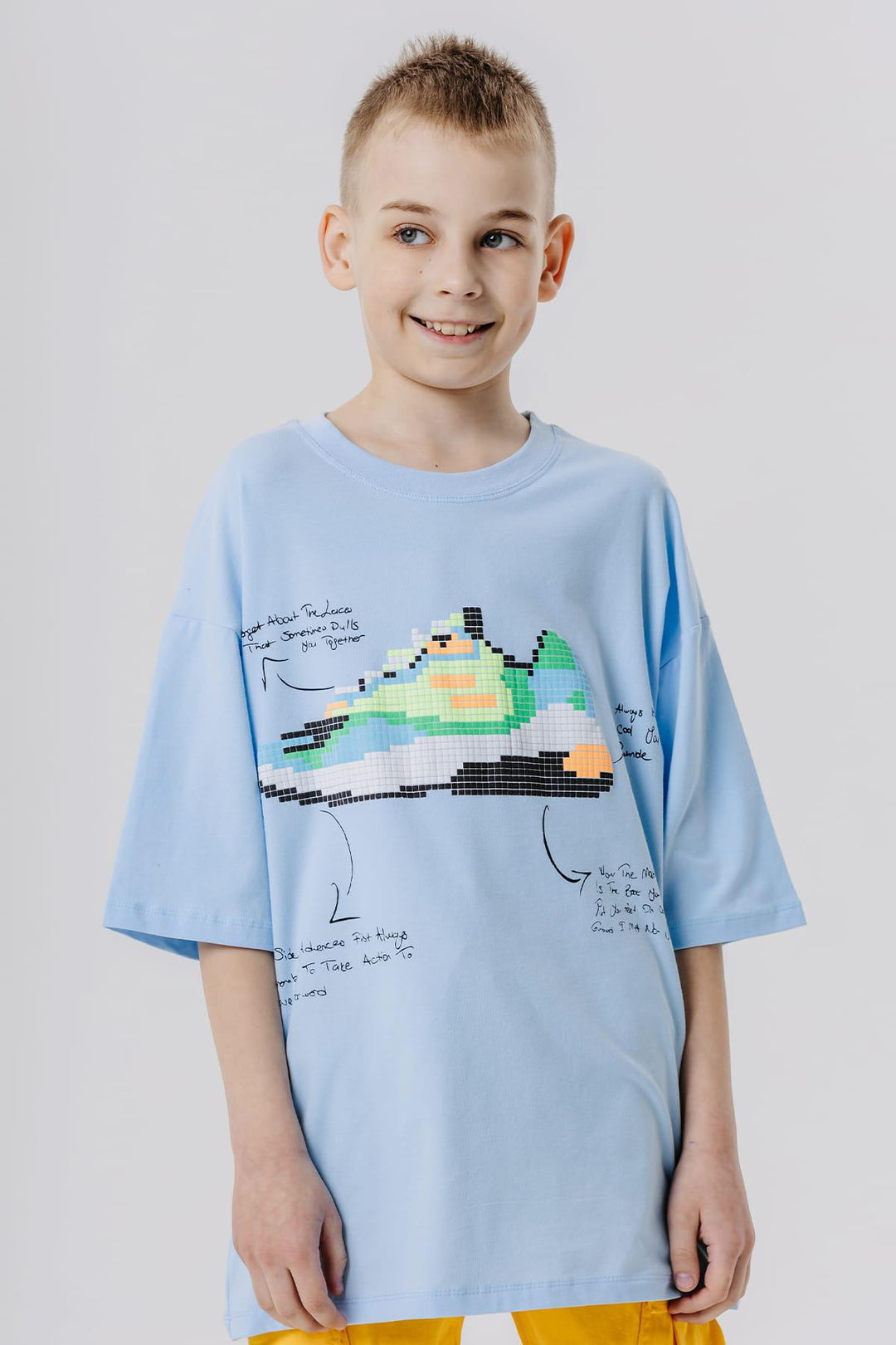 BRE Breeze Boys' T-Shirt Colorful Shoe Printed 96 Years, Light Blue - Ocosingo