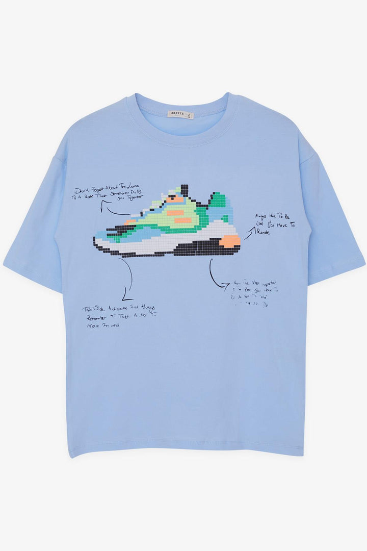 BRE Breeze Boys' T-Shirt Colorful Shoe Printed 96 Years, Light Blue - Ocosingo