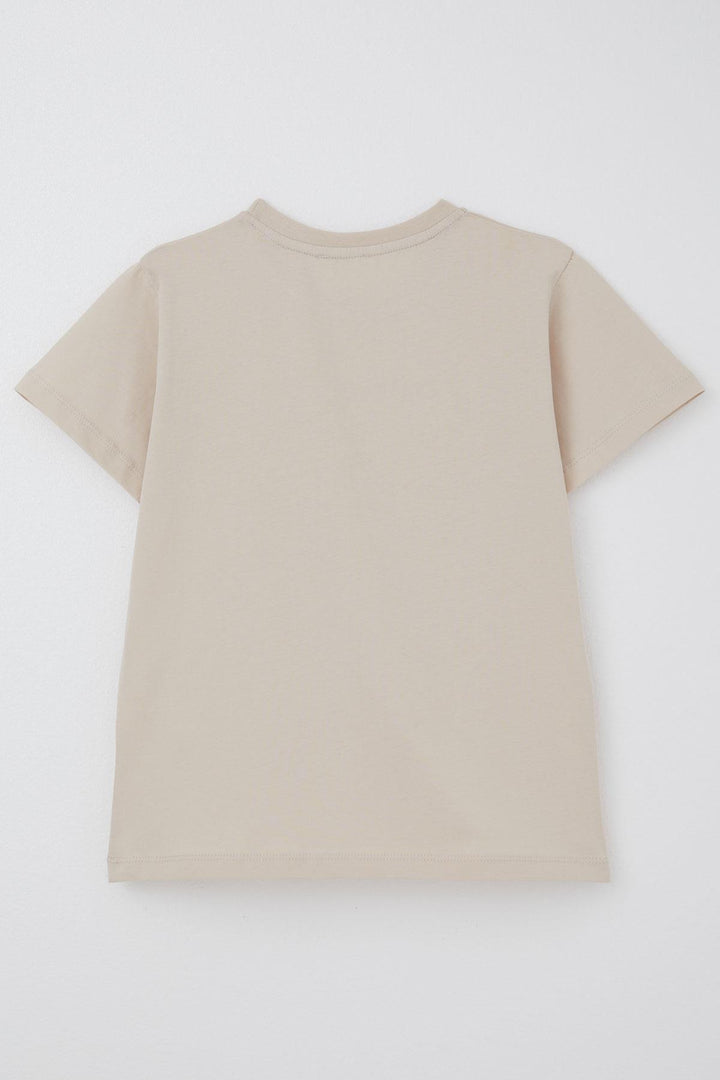 BRE Breeze Boys' T-shirt Scooter Tropical Hawaii Tour 50 Years, Beige - Decatur