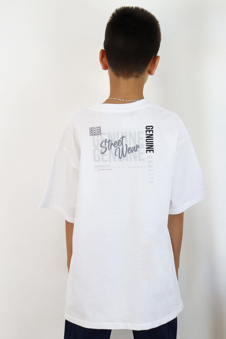 BRE Breeze Boy's T-shirt Back Printed 94 Years, White - Villejuif