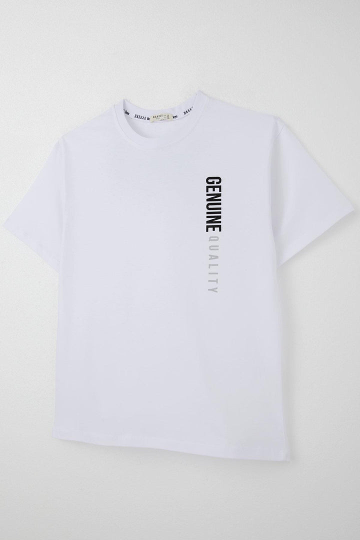 BRE Breeze Boys' T-shirt Back Printed 94 Years, White - Altrincham
