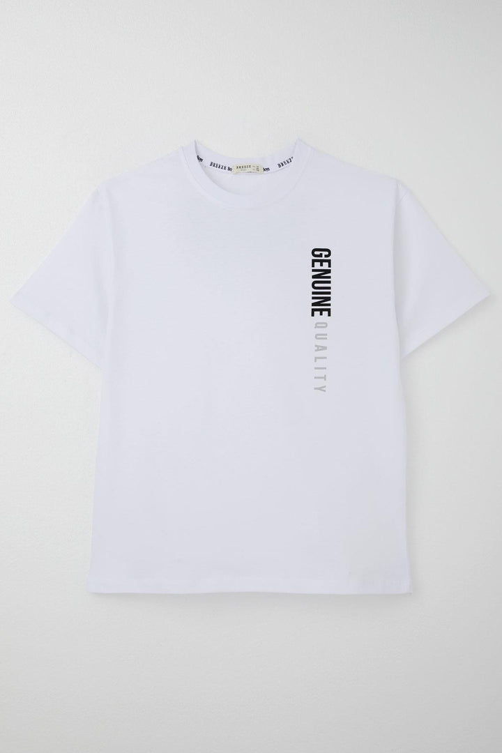 BRE Breeze Boy's T-shirt Back Printed 94 Years, White - Villejuif