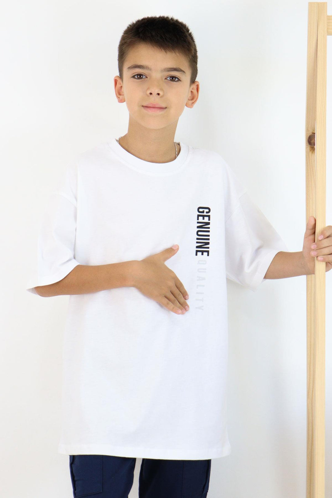 BRE Breeze Boy's T-shirt Back Printed 94 Years, White - Villejuif