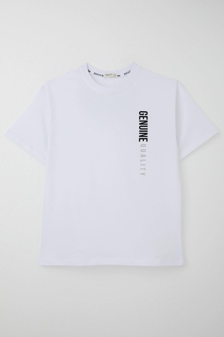 BRE Breeze Boys' T-shirt Back Printed 94 Years, White - Altrincham