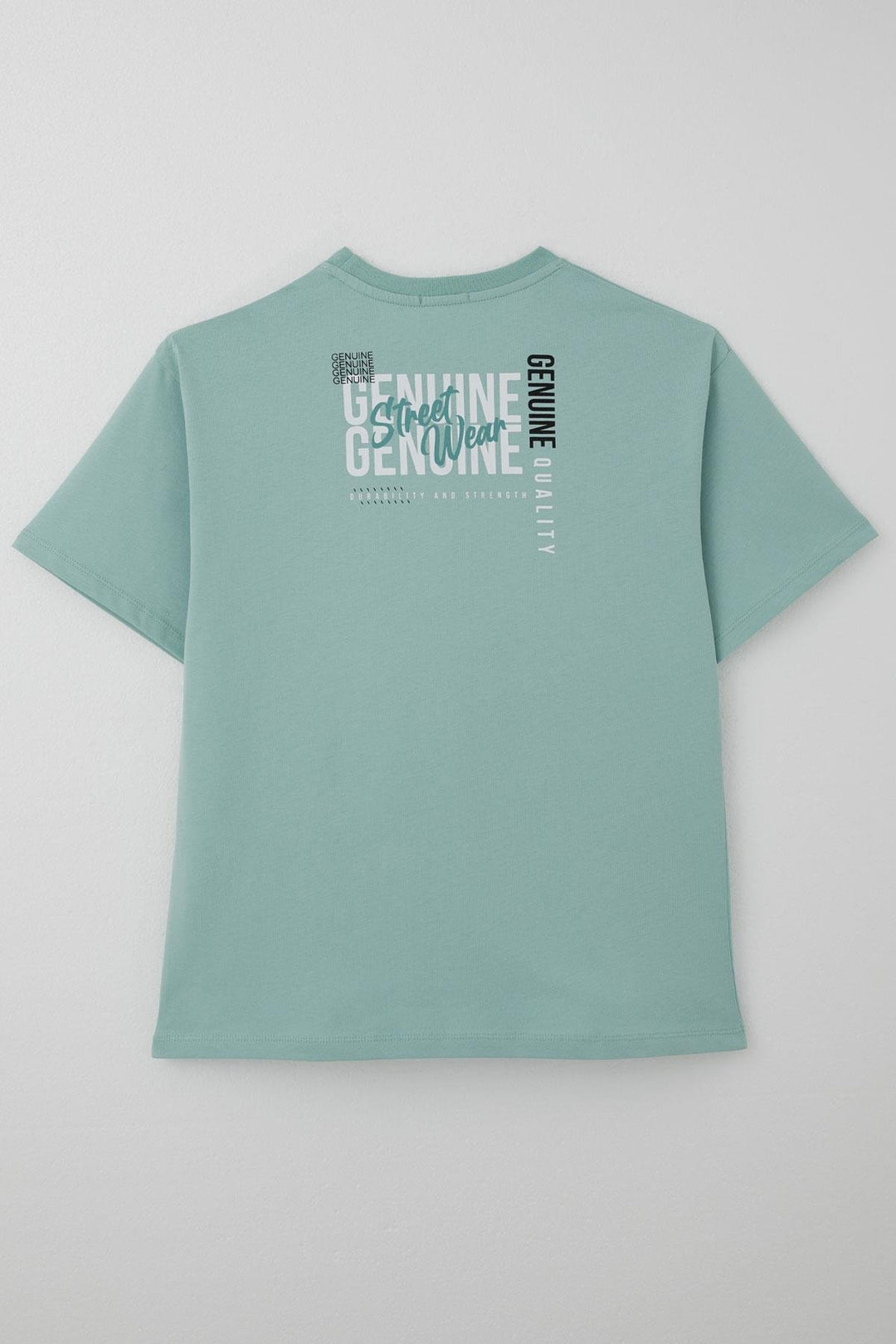 BRE Breeze Erkek Çocuk Tişört Sırt Kısmı Yazı Baskılı 94 Yaş, Su Yeşili - Mooresville