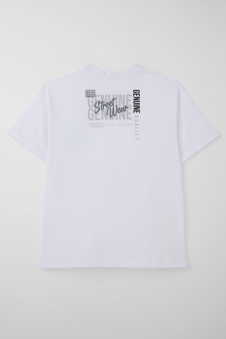 BRE Breeze Boys' T-shirt Back Printed 94 Years, White - Altrincham