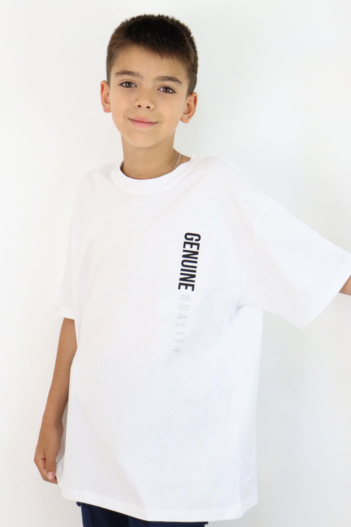 BRE Breeze Boy's T-shirt Back Printed 94 Years, White - Villejuif