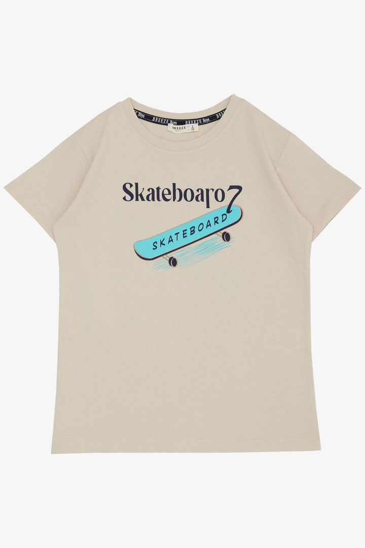 BRE Breeze Boys' T-shirt Skateboard Printed 82 Years, Beige - Chemnitz