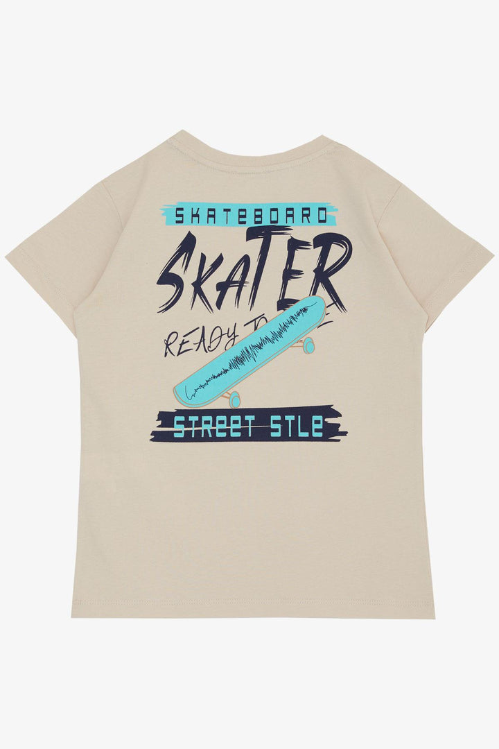 BRE Breeze Boys' T-shirt Skateboard Printed 82 Years, Beige - Chemnitz